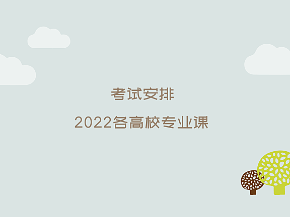 2022年贵州专升本各高校专业课考试安排